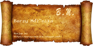 Berzy Mónika névjegykártya