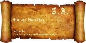 Berzy Mónika névjegykártya